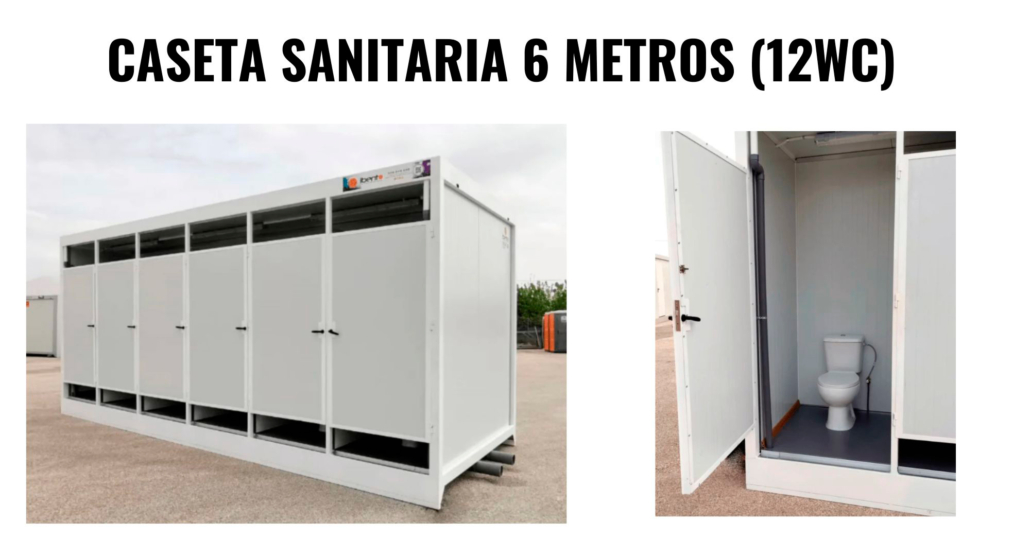 caseta sanitaria 6 metros