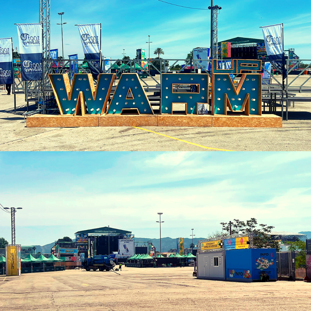 MONTAJE WARM UP FESTIVAL 2022 EN MURCIA