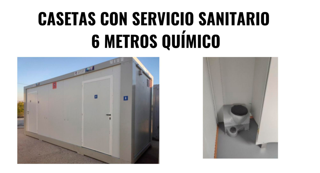 caseta con servicio sanitario 6 m quimico