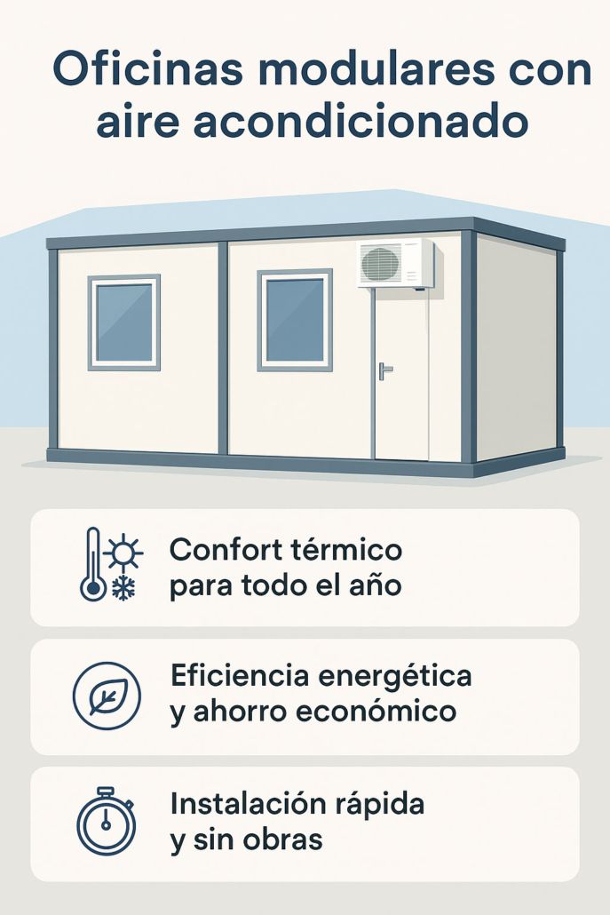 oficinas modulares con aire acondicionado