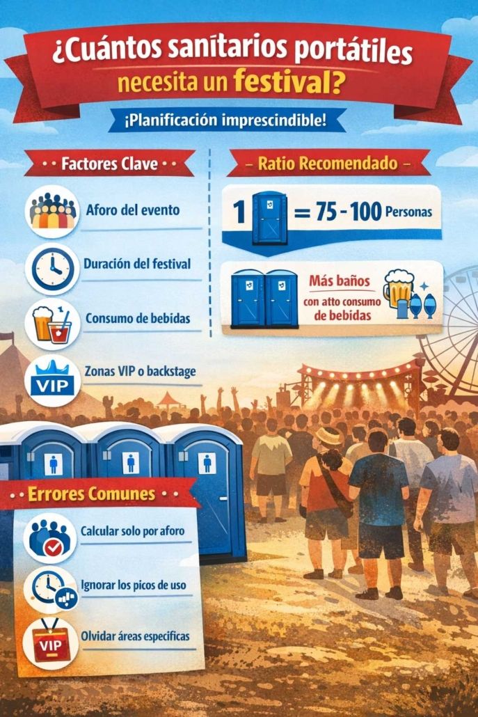 sanitarios portátiles para festivales