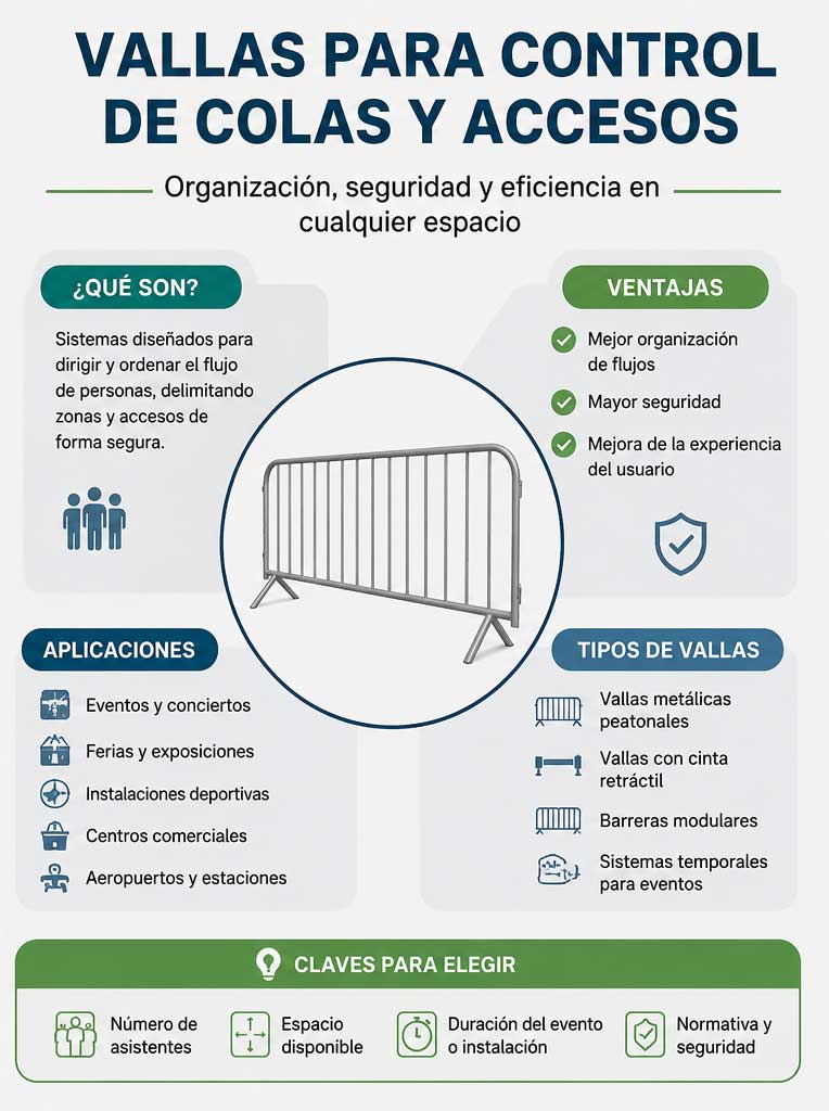 vallas para control de colas y accesos